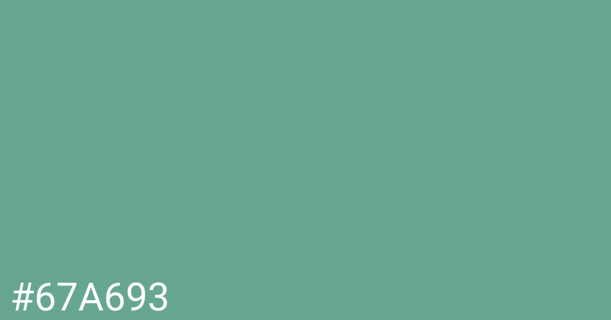 Hex color #67a693 graphic