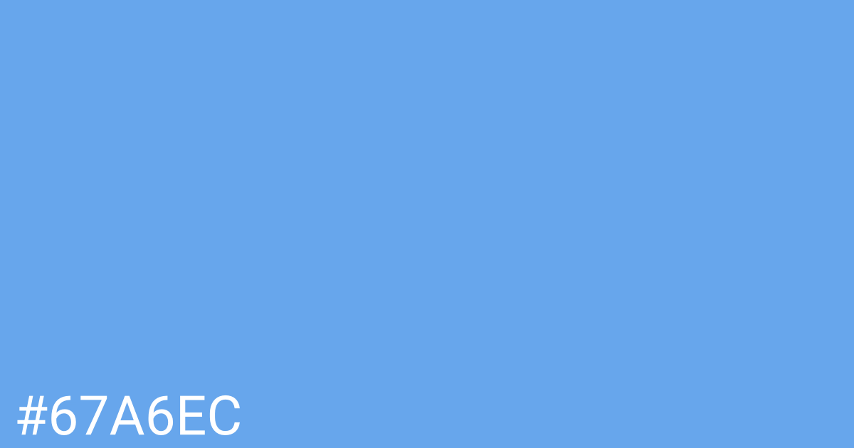 Hex color #67a6ec graphic