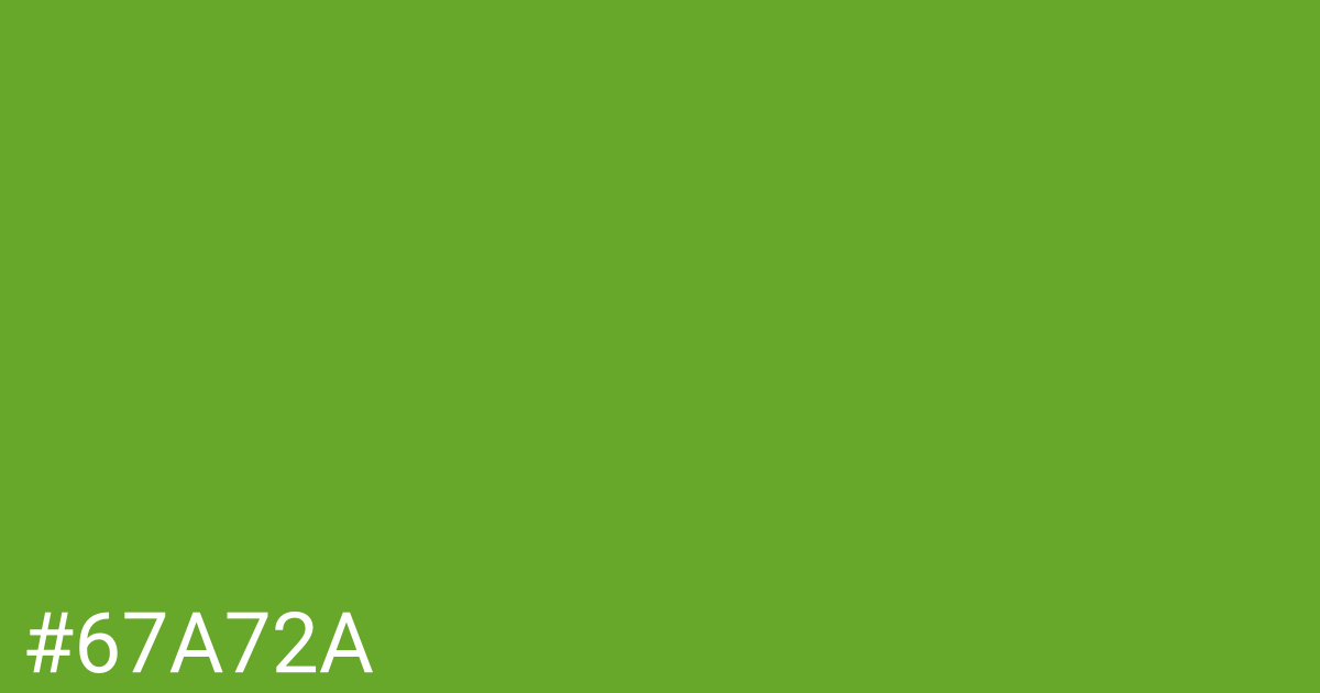 Hex color #67a72a graphic