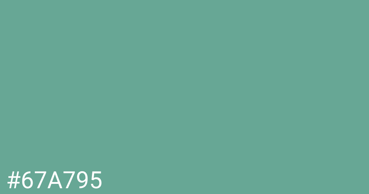 Hex color #67a795 graphic