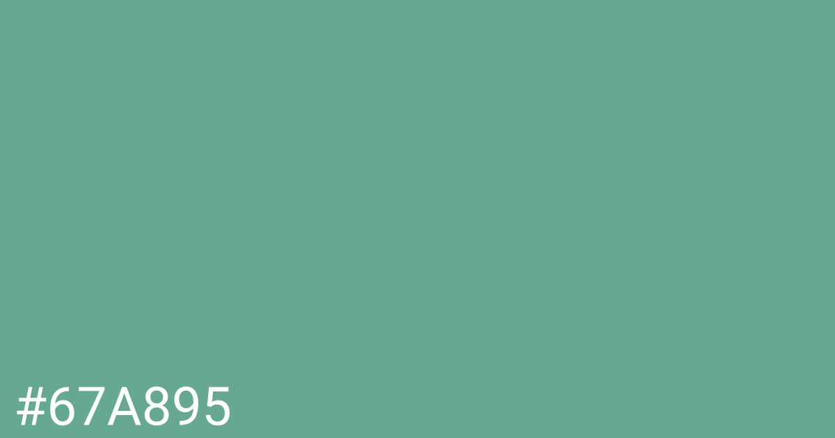 Hex color #67a895 graphic