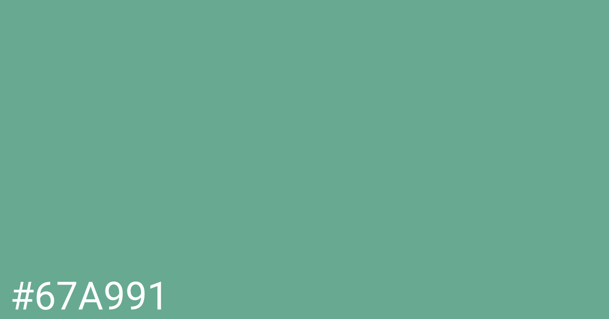 Hex color #67a991 graphic