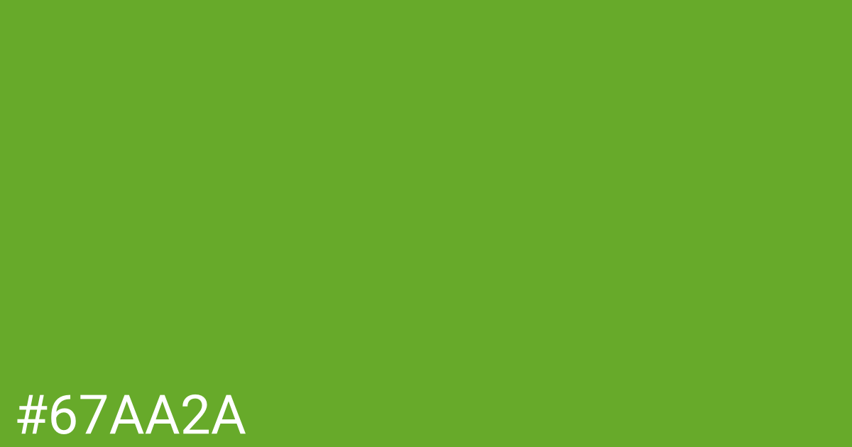 Hex color #67aa2a graphic