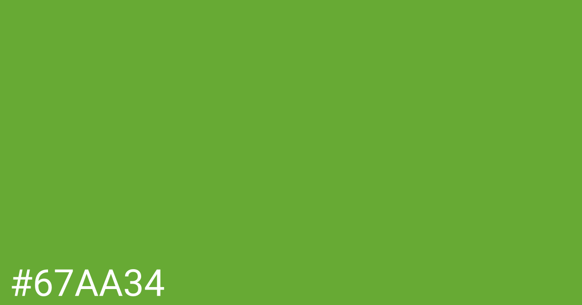 Hex color #67aa34 graphic