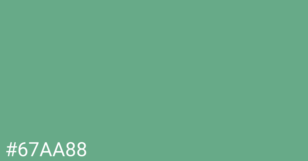 Hex color #67aa88 graphic