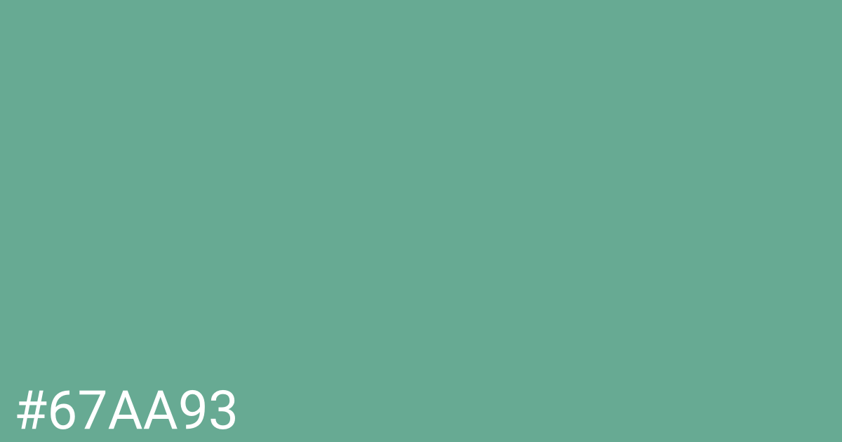 Hex color #67aa93 graphic