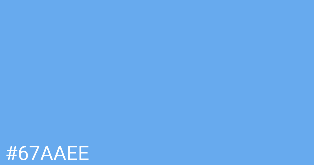 Hex color #67aaee graphic