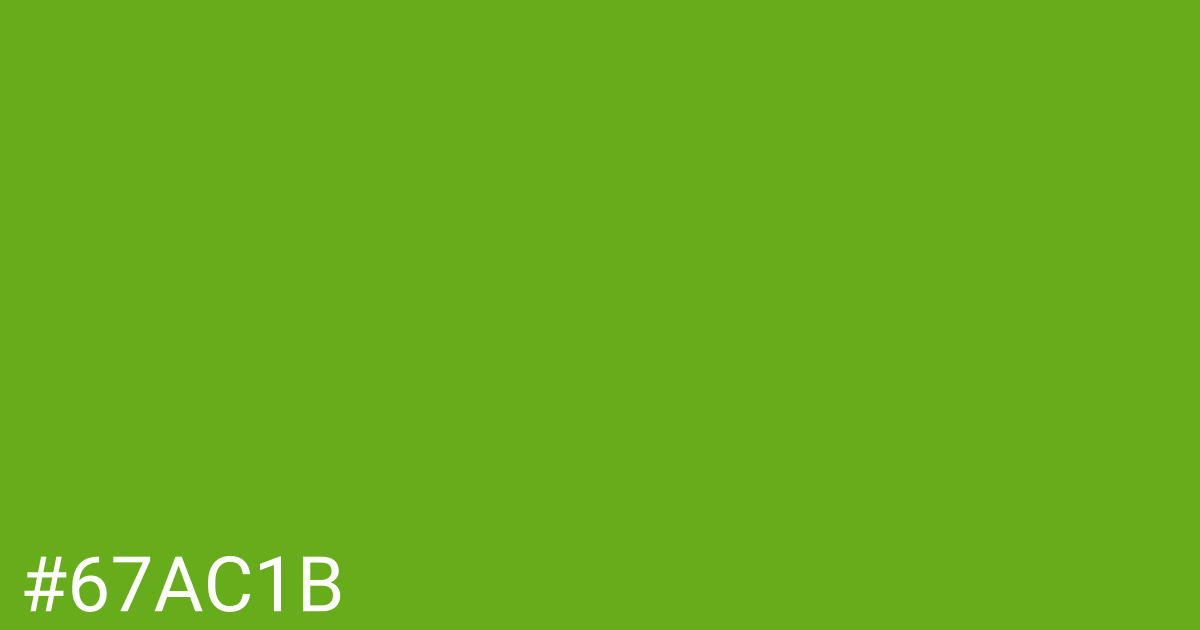 Hex color #67ac1b graphic