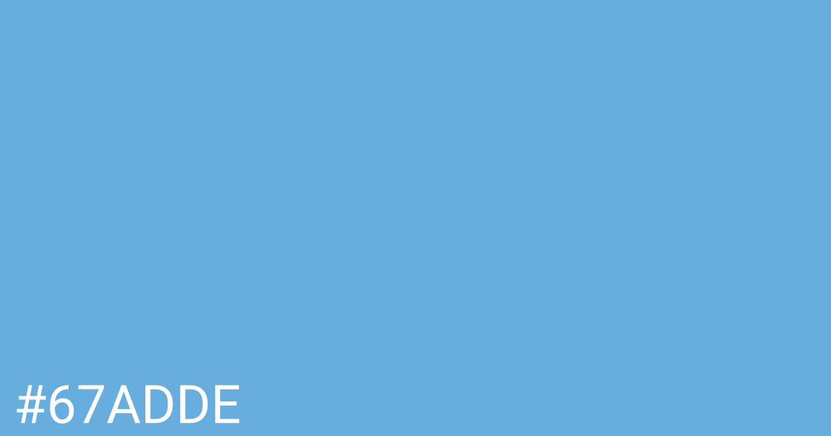Hex color #67adde graphic