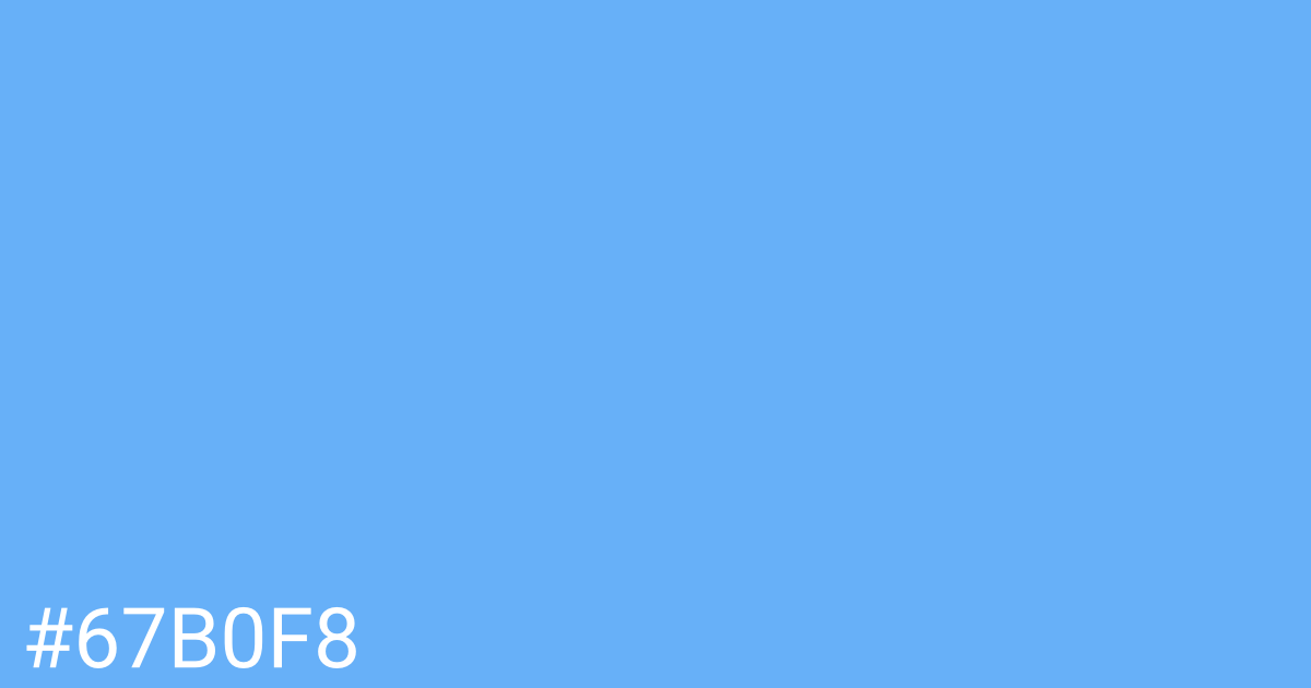 Hex color #67b0f8 graphic