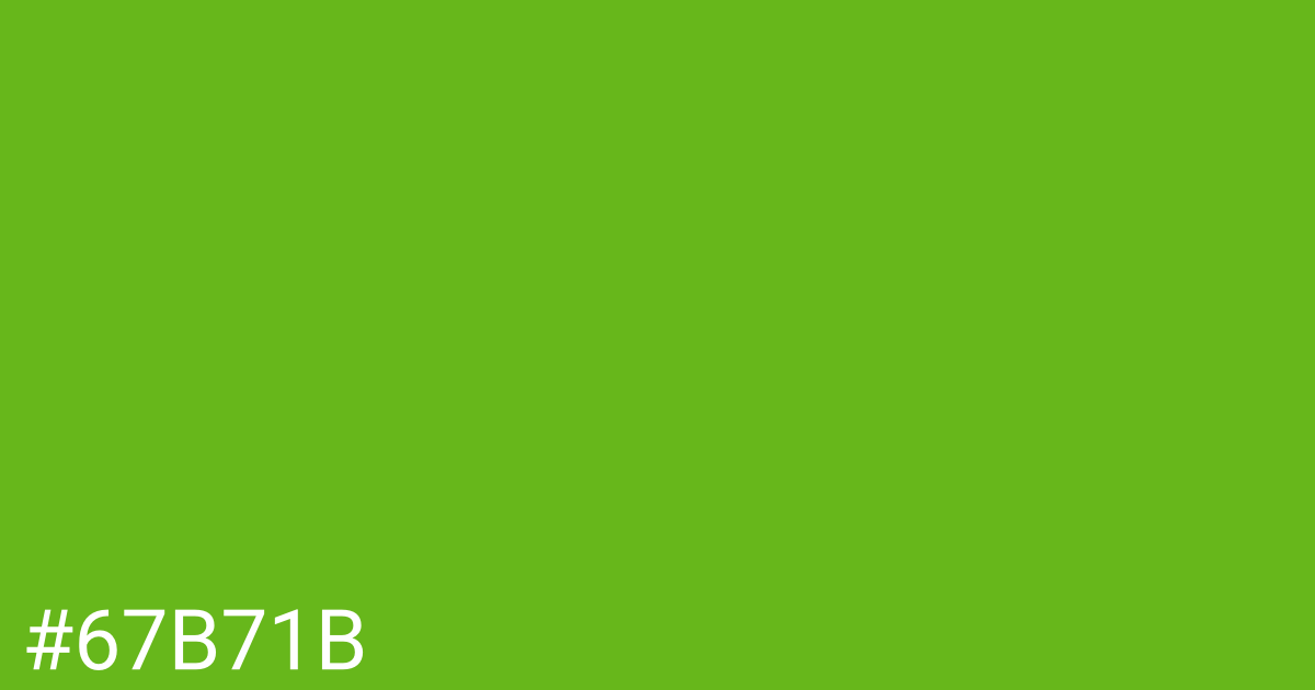 Hex color #67b71b graphic