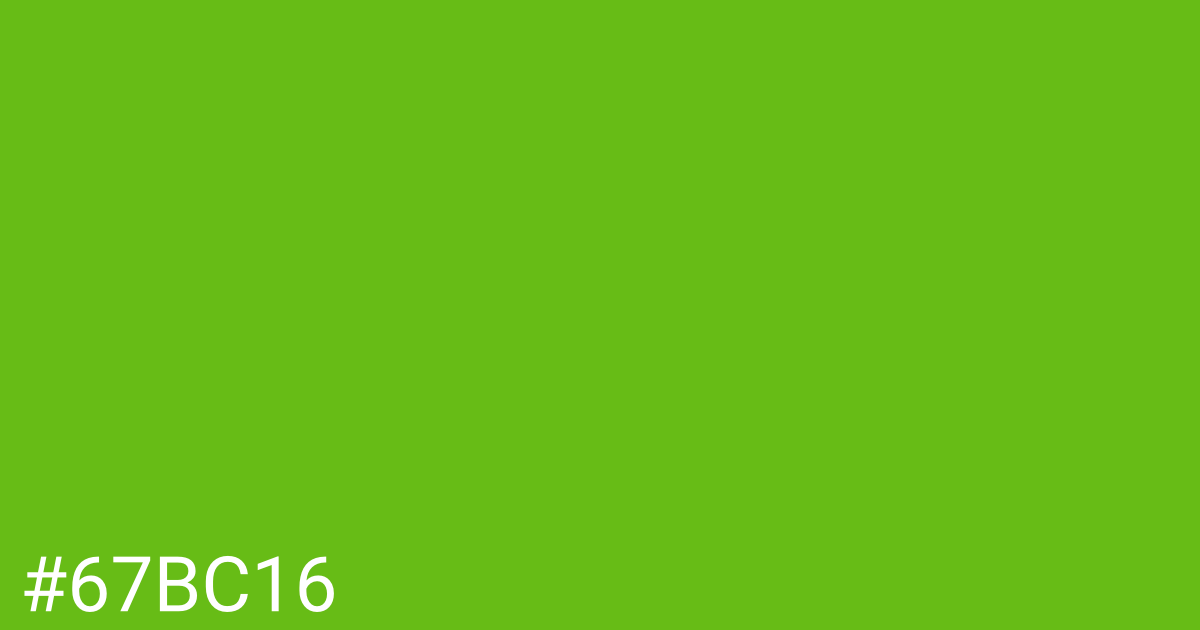 Hex color #67bc16 graphic