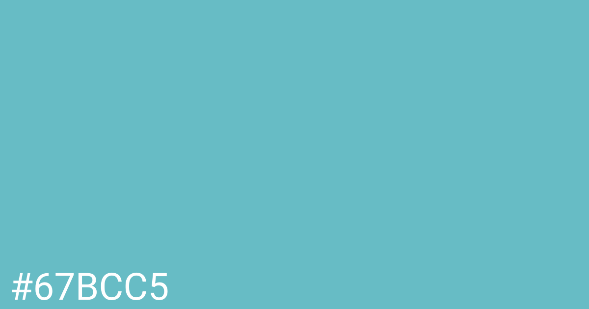 Hex color #67bcc5 graphic