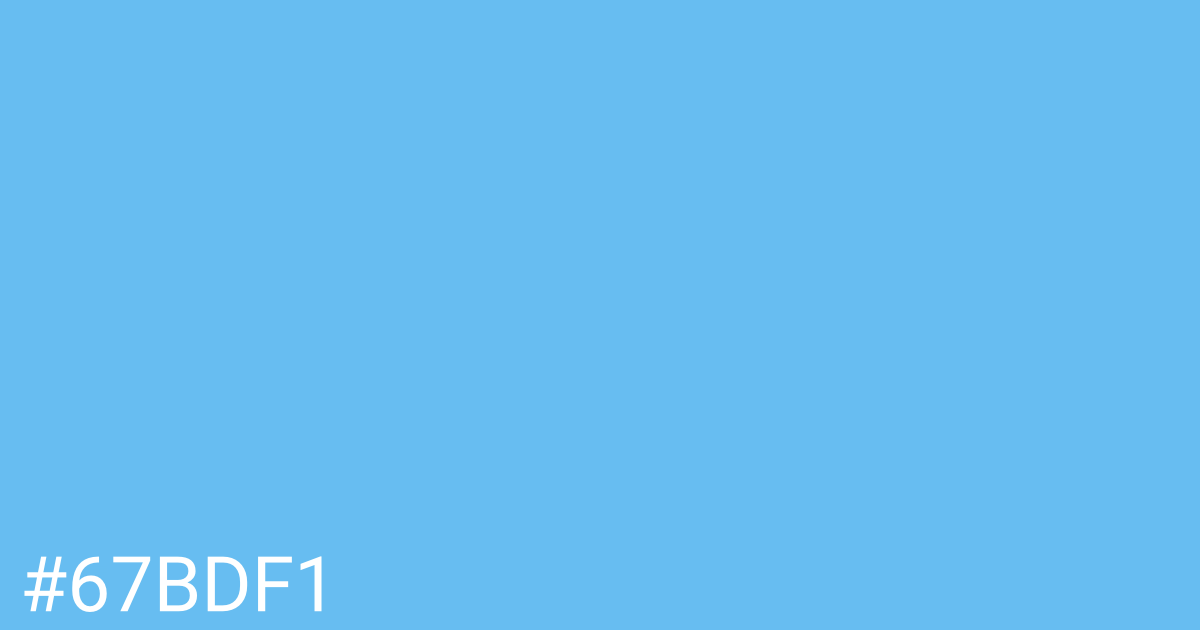 Hex color #67bdf1 graphic