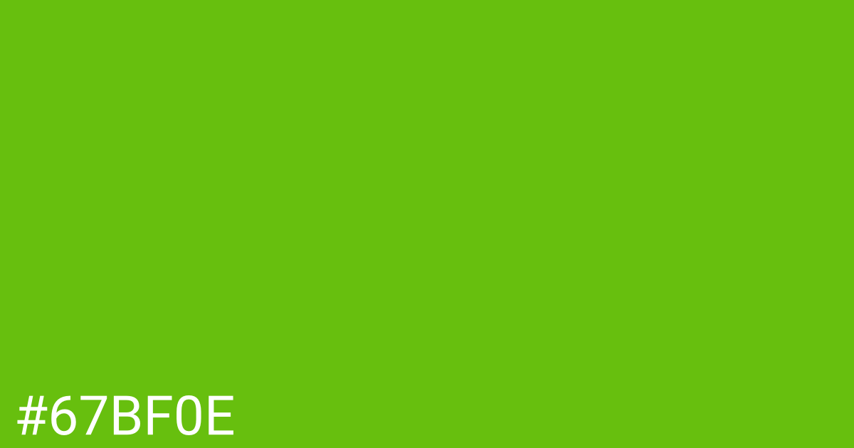 Hex color #67bf0e graphic