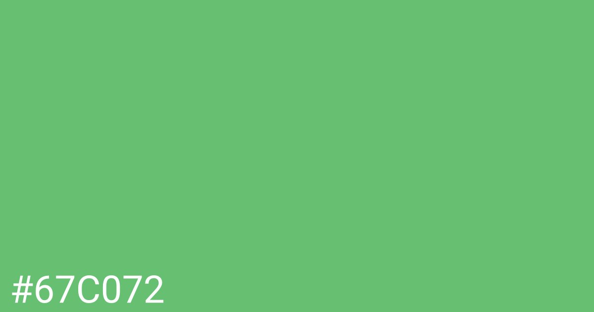 Hex color #67c072 graphic