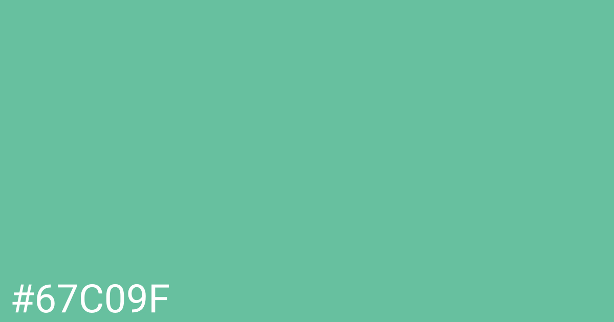 Hex color #67c09f graphic