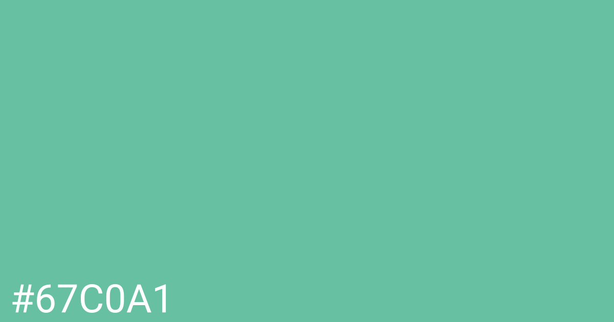 Hex color #67c0a1 graphic