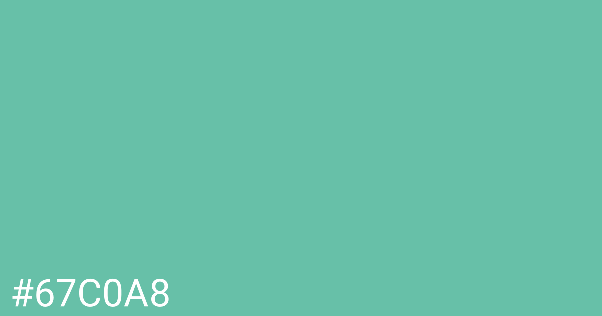 Hex color #67c0a8 graphic