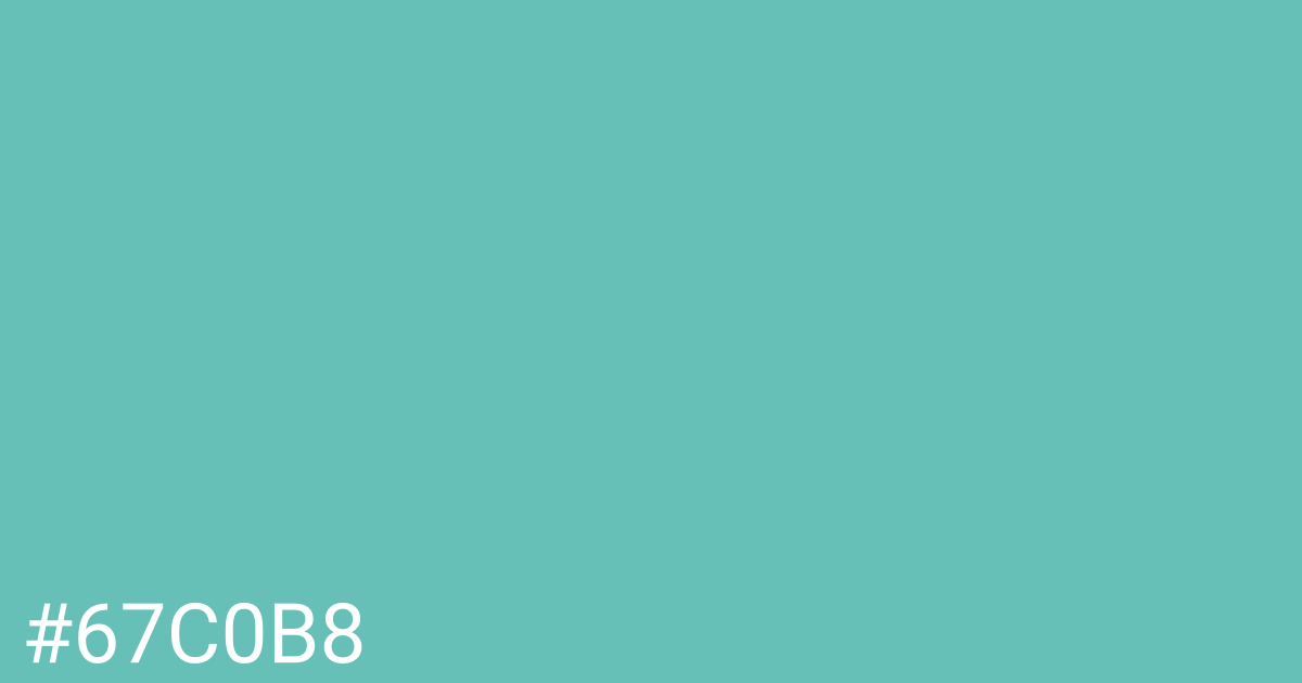 Hex color #67c0b8 graphic