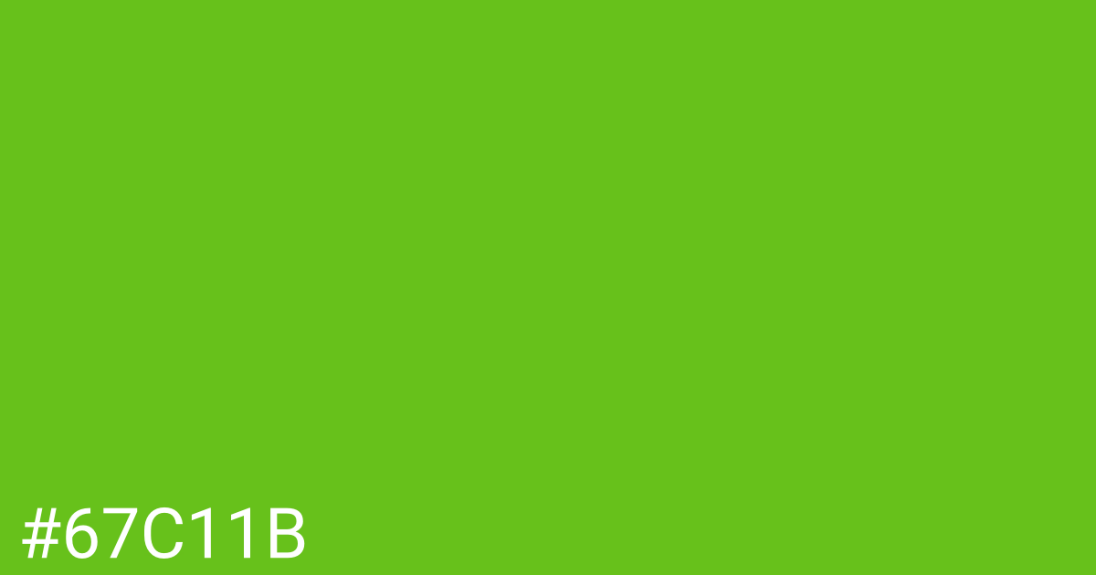 Hex color #67c11b graphic