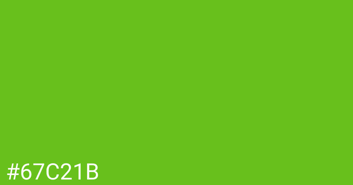 Hex color #67c21b graphic