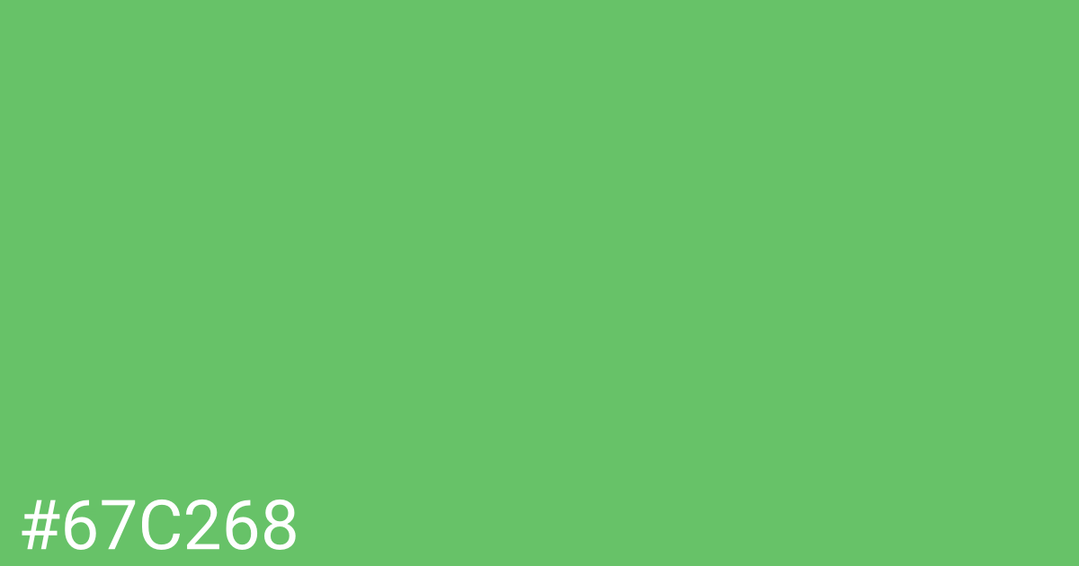 Hex color #67c268 graphic