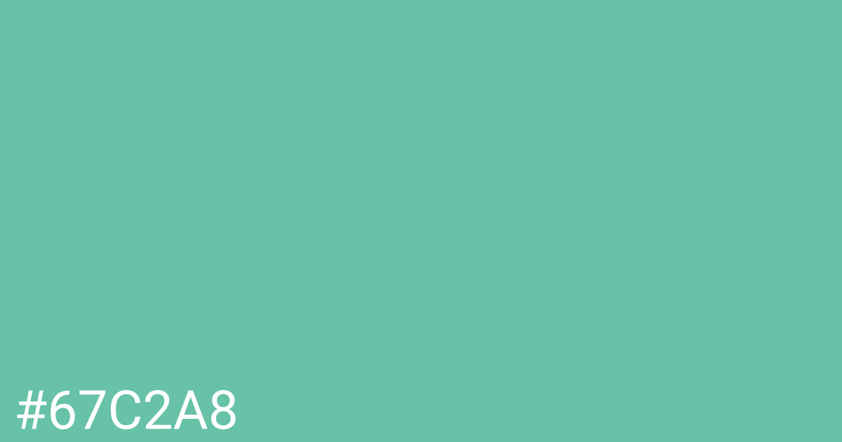 Hex color #67c2a8 graphic