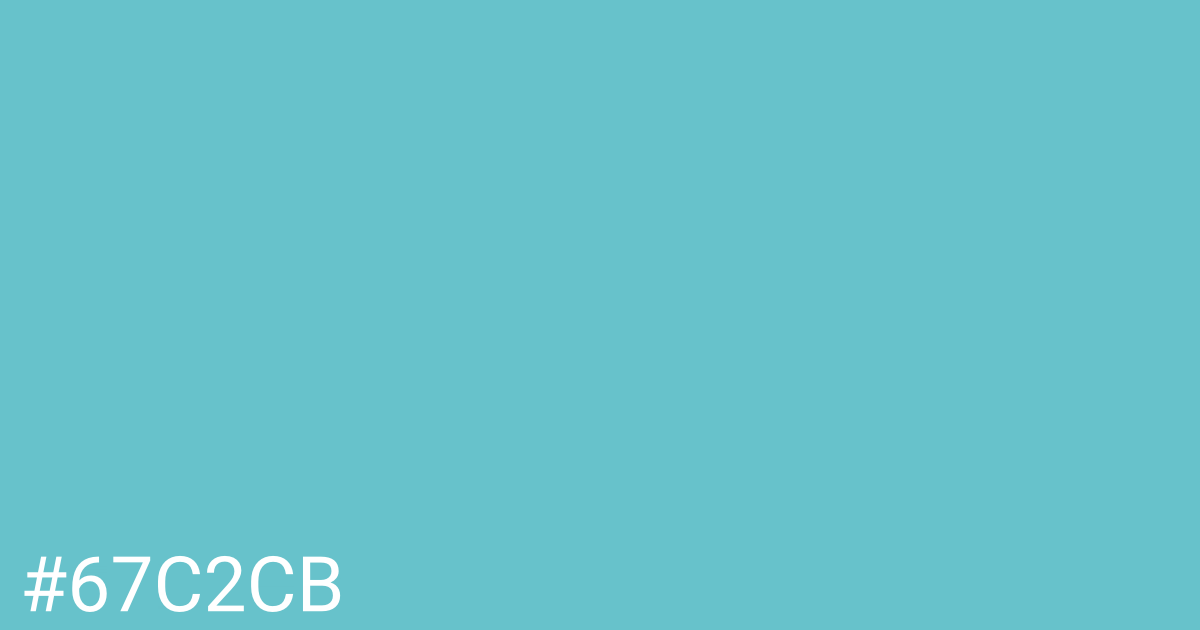 Hex color #67c2cb graphic