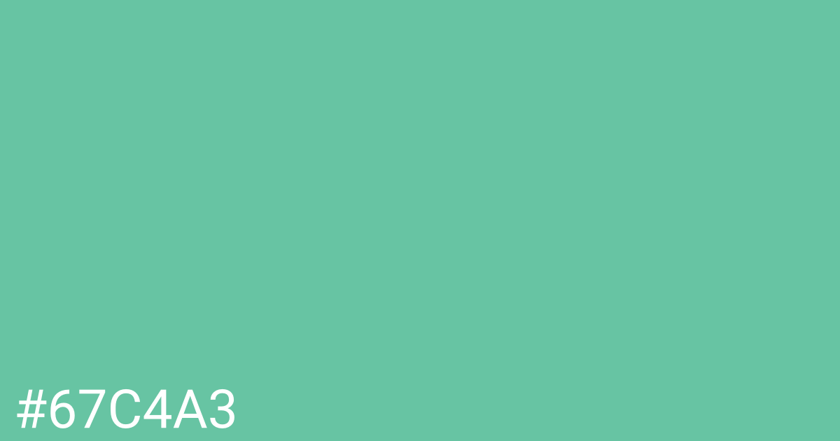 Hex color #67c4a3 graphic