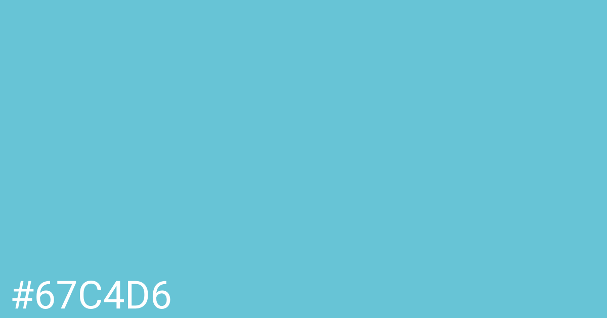 Hex color #67c4d6 graphic