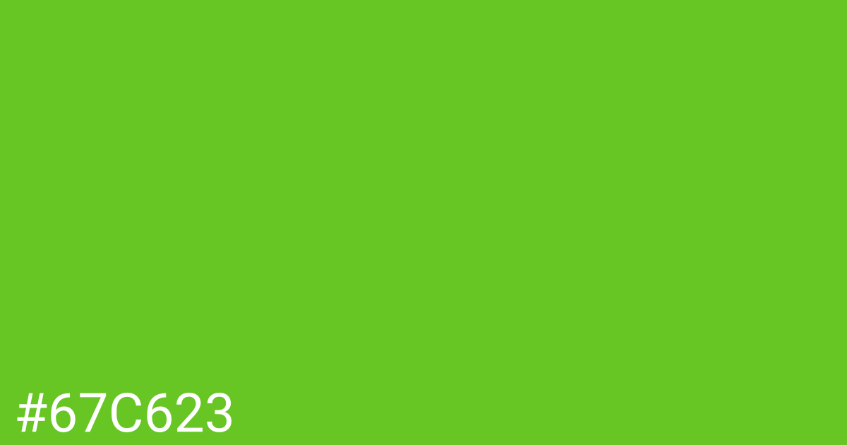 Hex color #67c623 graphic