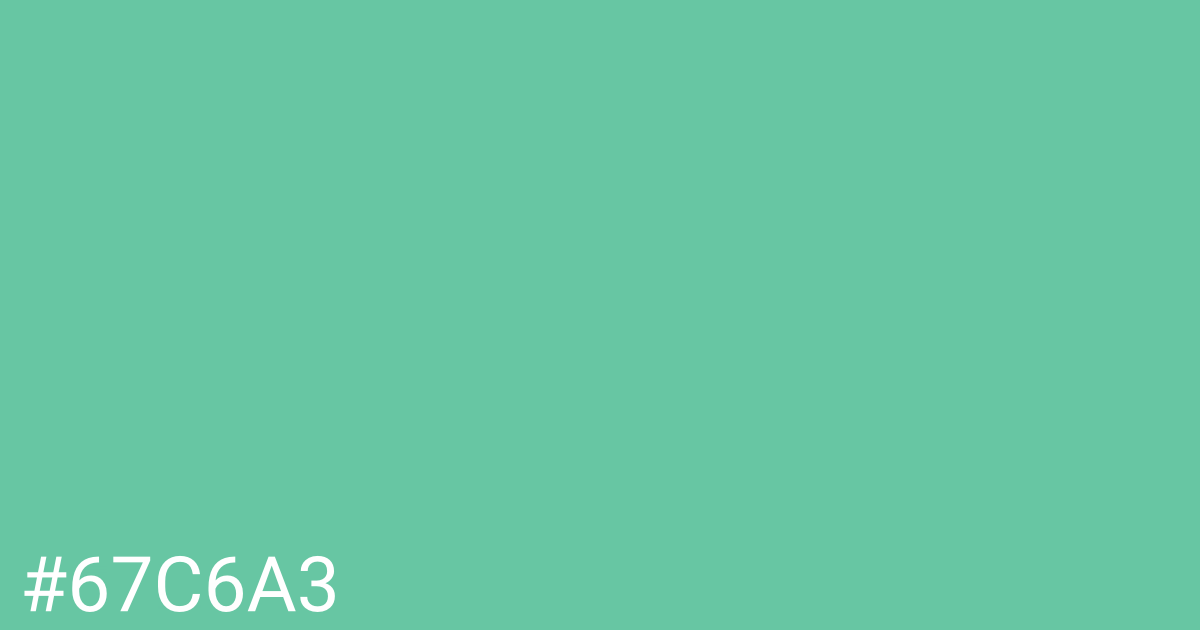 Hex color #67c6a3 graphic