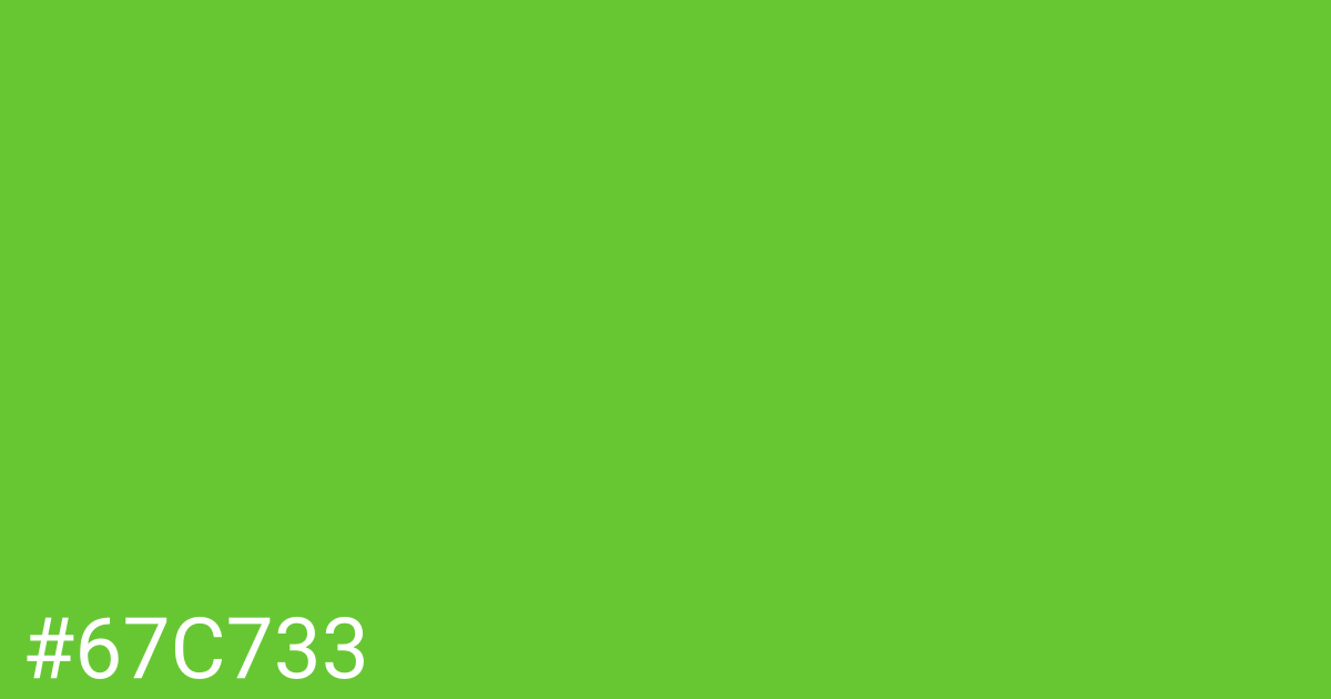 Hex color #67c733 graphic