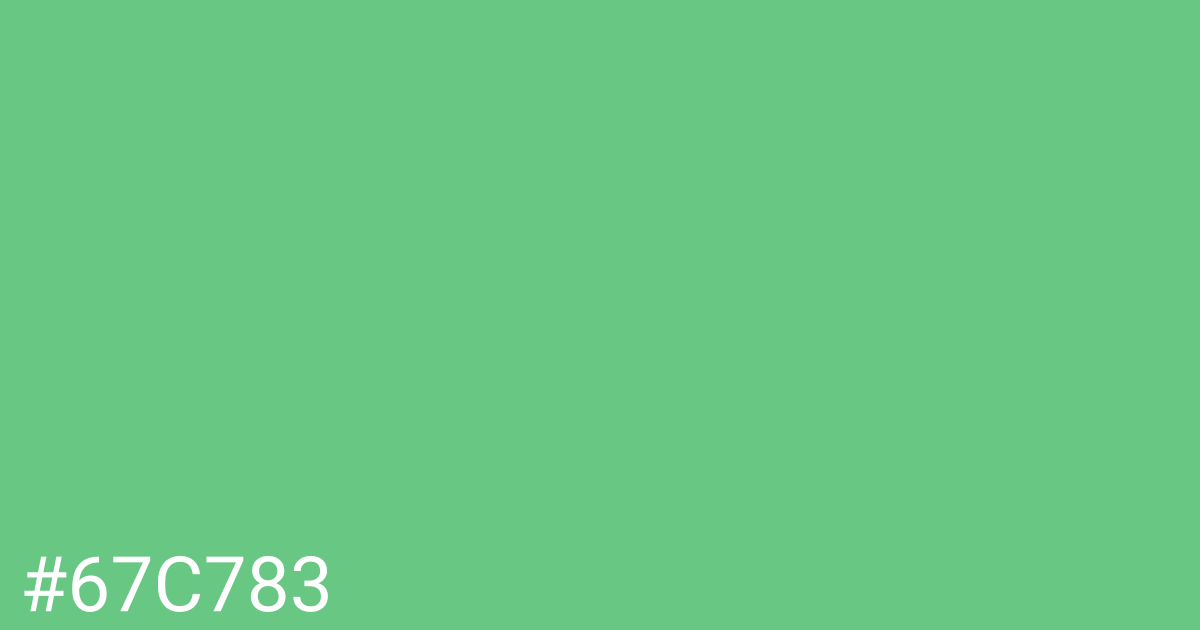 Hex color #67c783 graphic