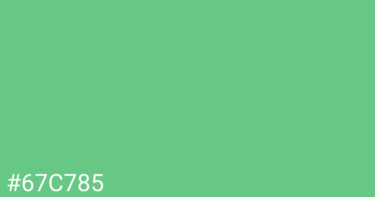 Hex color #67c785 graphic