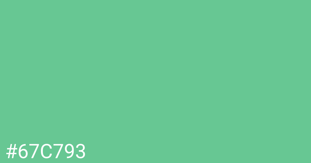 Hex color #67c793 graphic