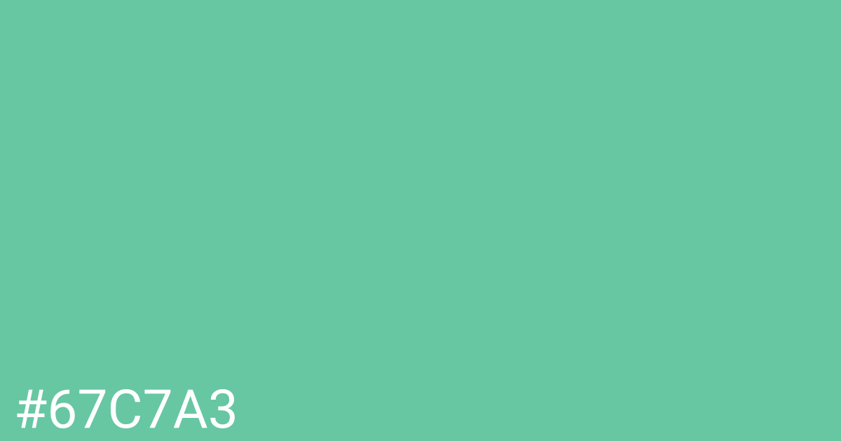 Hex color #67c7a3 graphic