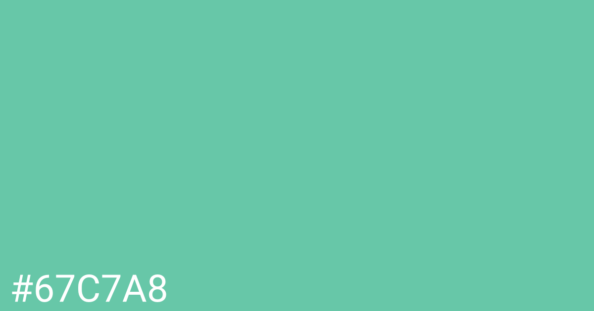 Hex color #67c7a8 graphic