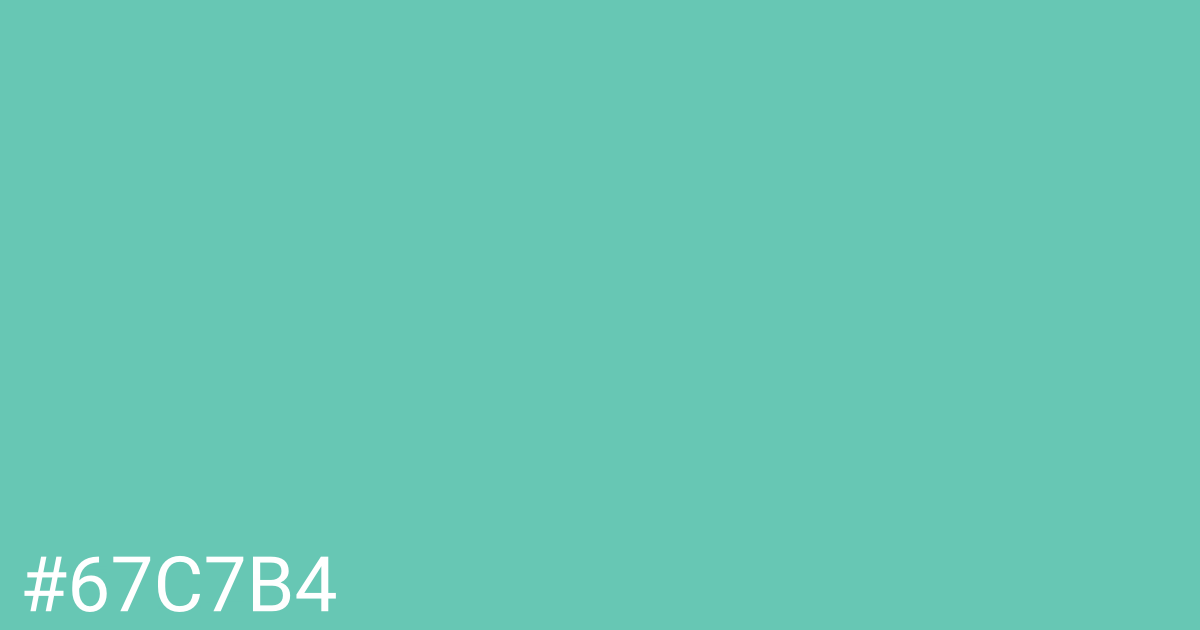 Hex color #67c7b4 graphic