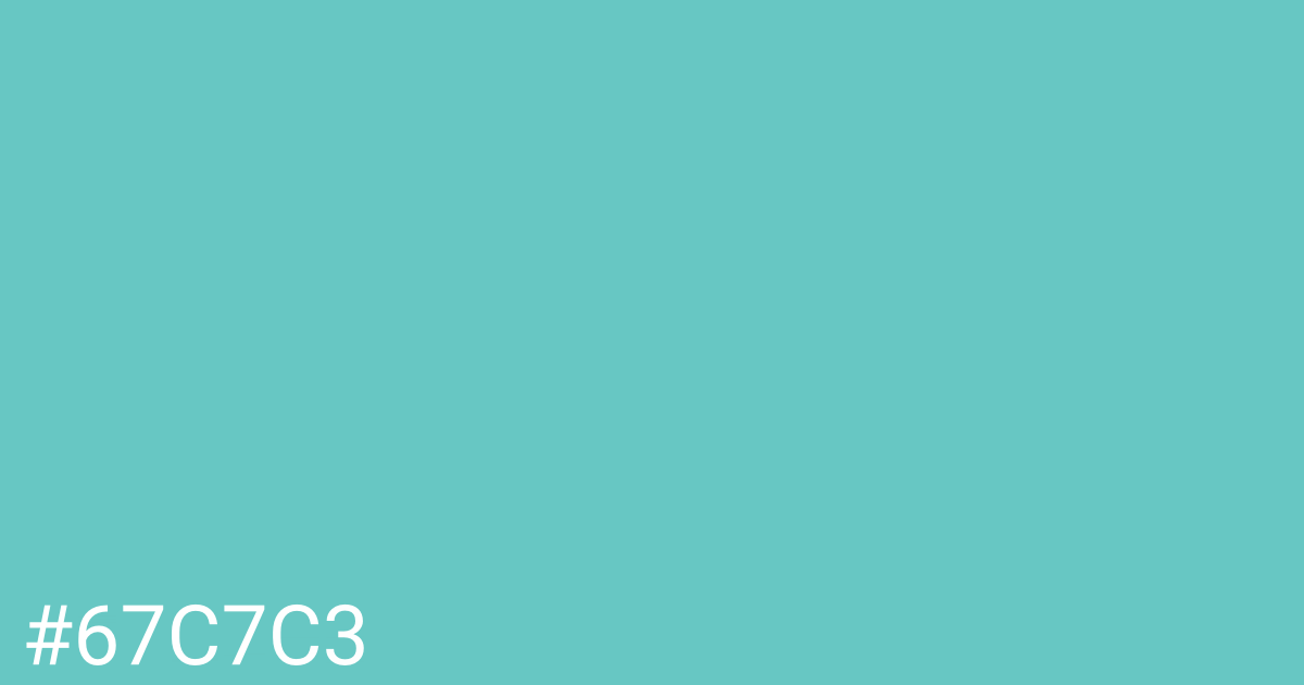 Hex color #67c7c3 graphic