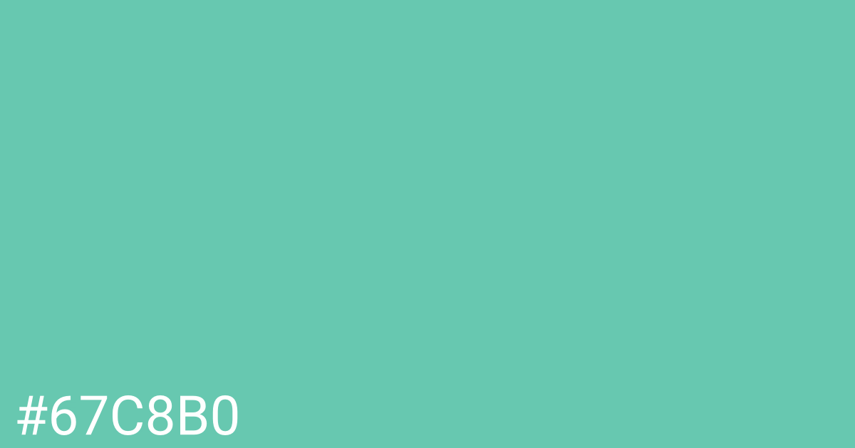 Hex color #67c8b0 graphic