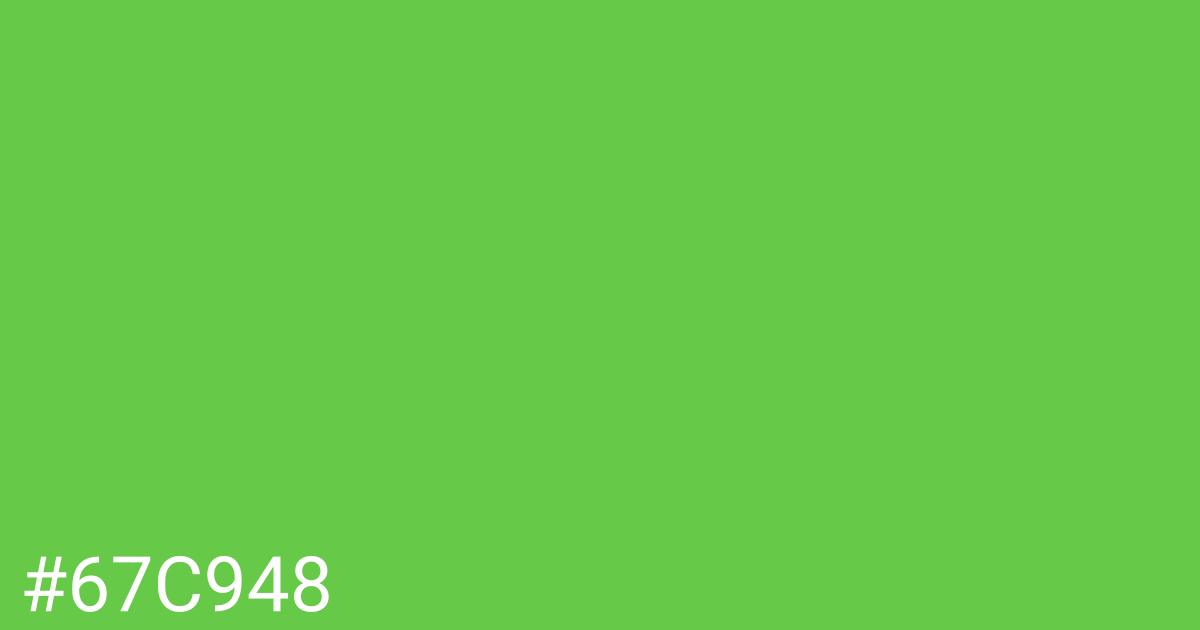 Hex color #67c948 graphic