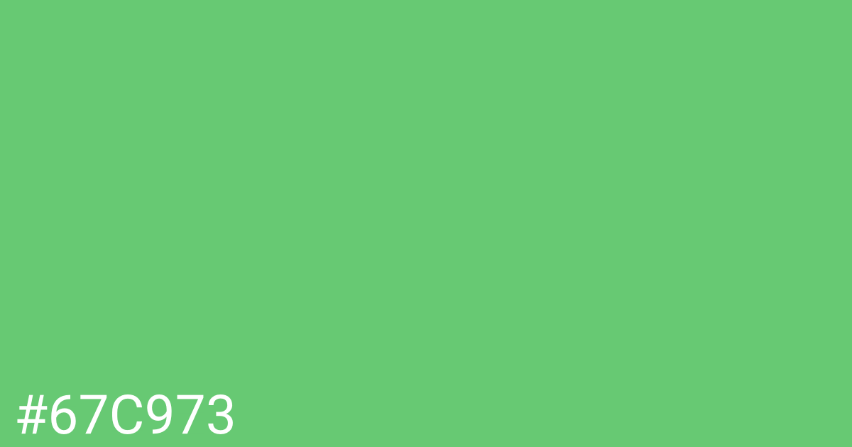 Hex color #67c973 graphic