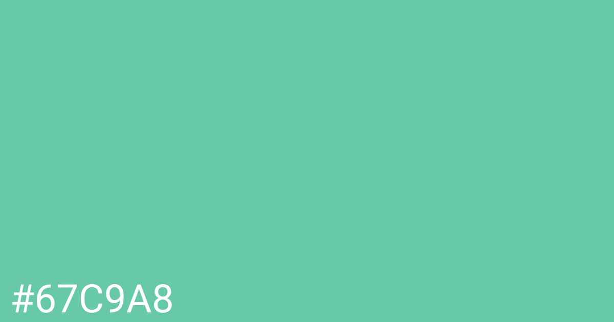 Hex color #67c9a8 graphic