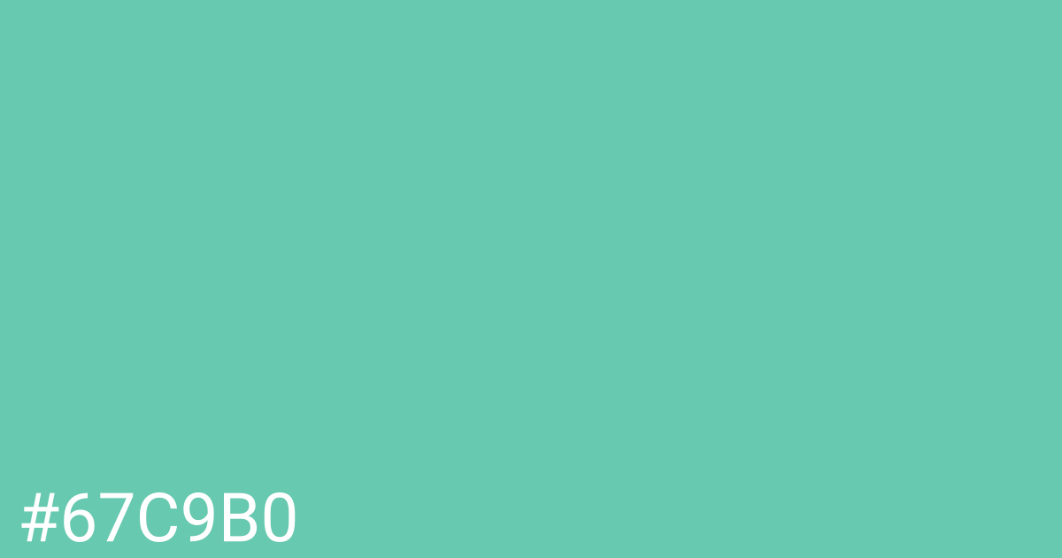 Hex color #67c9b0 graphic