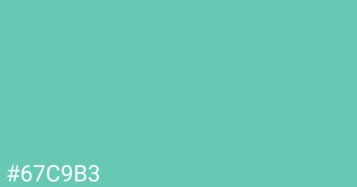 Hex color #67c9b3 graphic