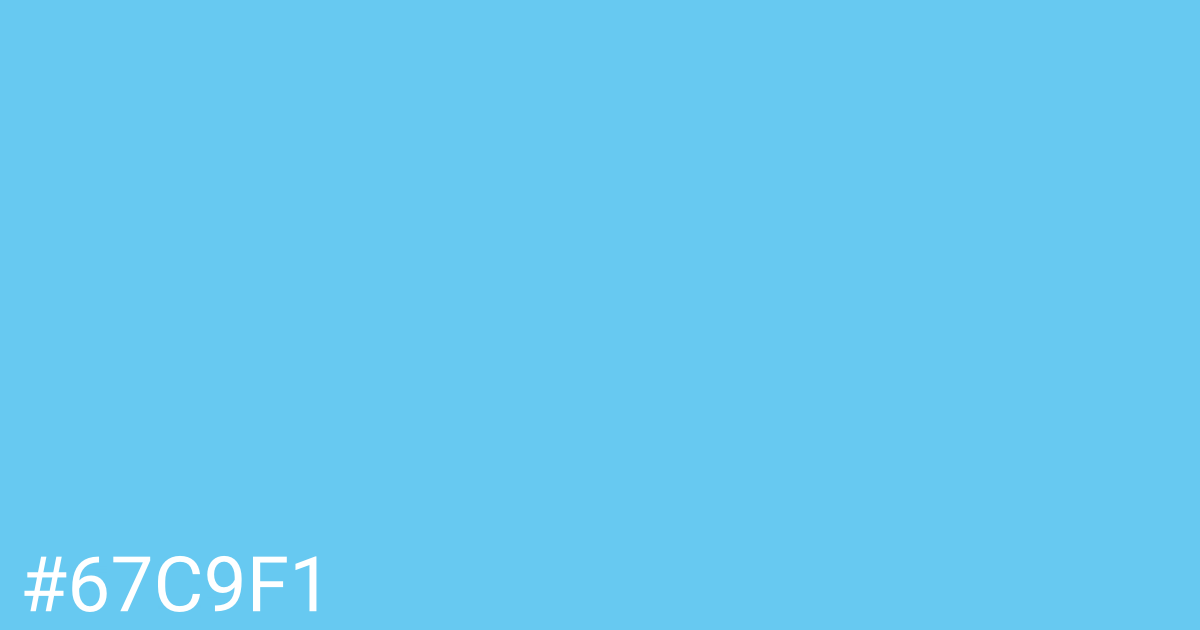 Hex color #67c9f1 graphic