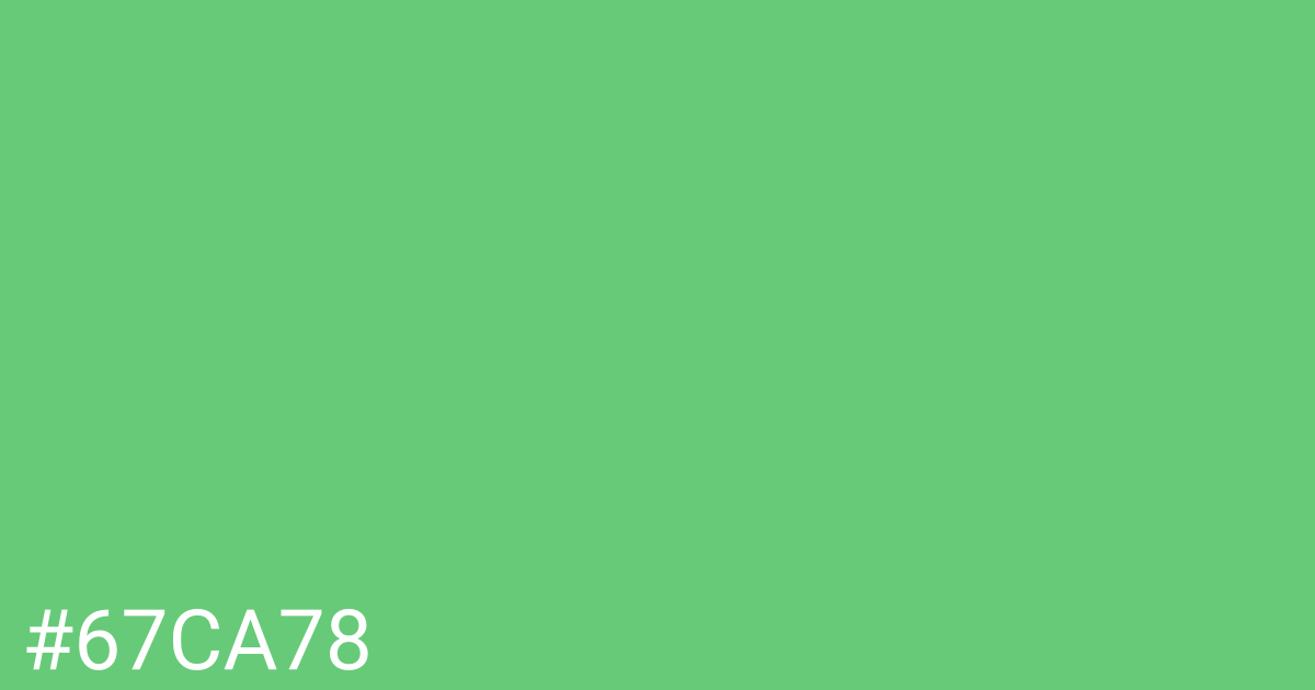 Hex color #67ca78 graphic