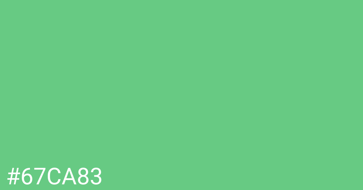 Hex color #67ca83 graphic